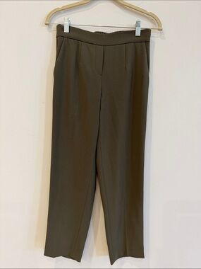 Aritzia Babaton Olive Straight-Leg Dress Pants